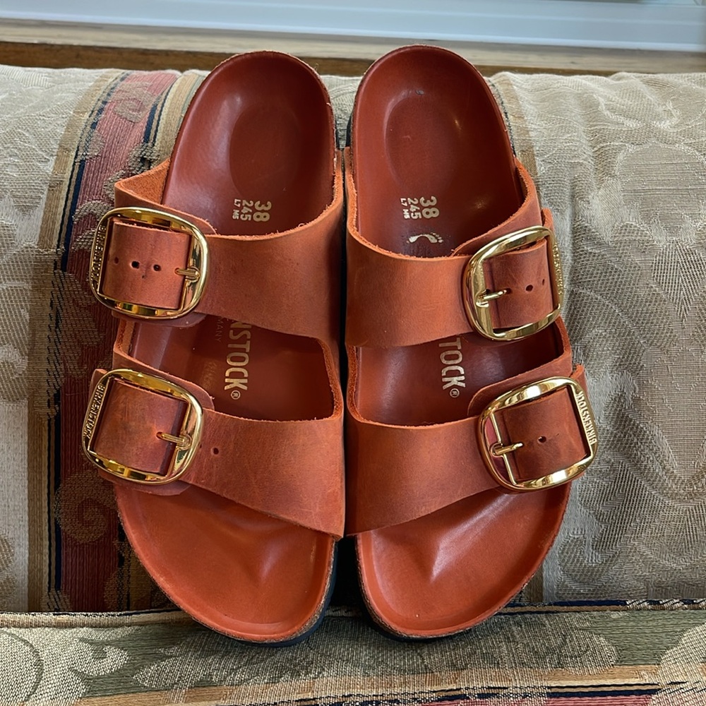Birkenstock Arizona Big Buckle Oiled Leather. Size 38 EU/ 7-7.5 US